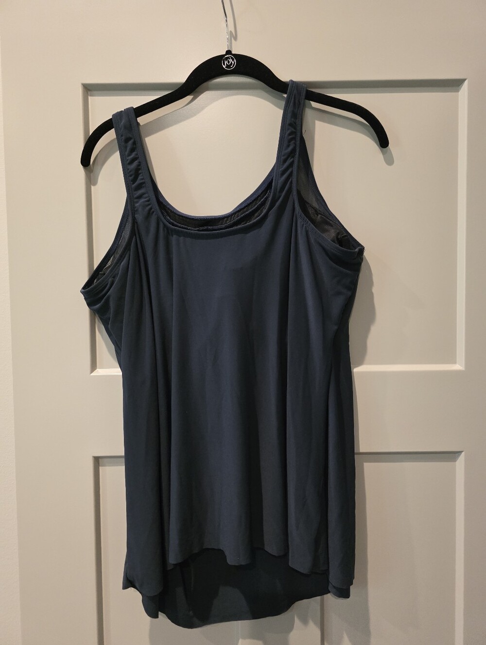 Miraclesuit Women's Size 14DD Underwire Tankini Swim Top Ursula Navy Blue - Picture 3 of 5